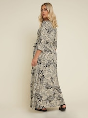 Yours Curve Black Wrap Maxi Dress - Image 3 of 4