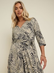 Yours Curve Black Wrap Maxi Dress - Image 4 of 4