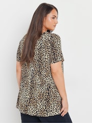 Yours Curve Natural Short Sleeve Upspec Swing Top - Image 4 of 5