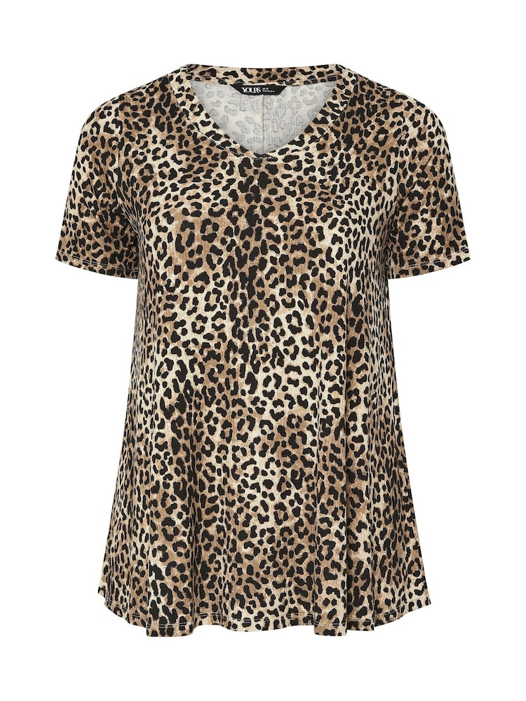 Yours Curve Natural Short Sleeve Upspec Swing Top - Image 5 of 5