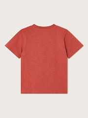 Monsoon Red Dinosaur Graphic 100% Cotton T-Shirt - Image 2 of 3