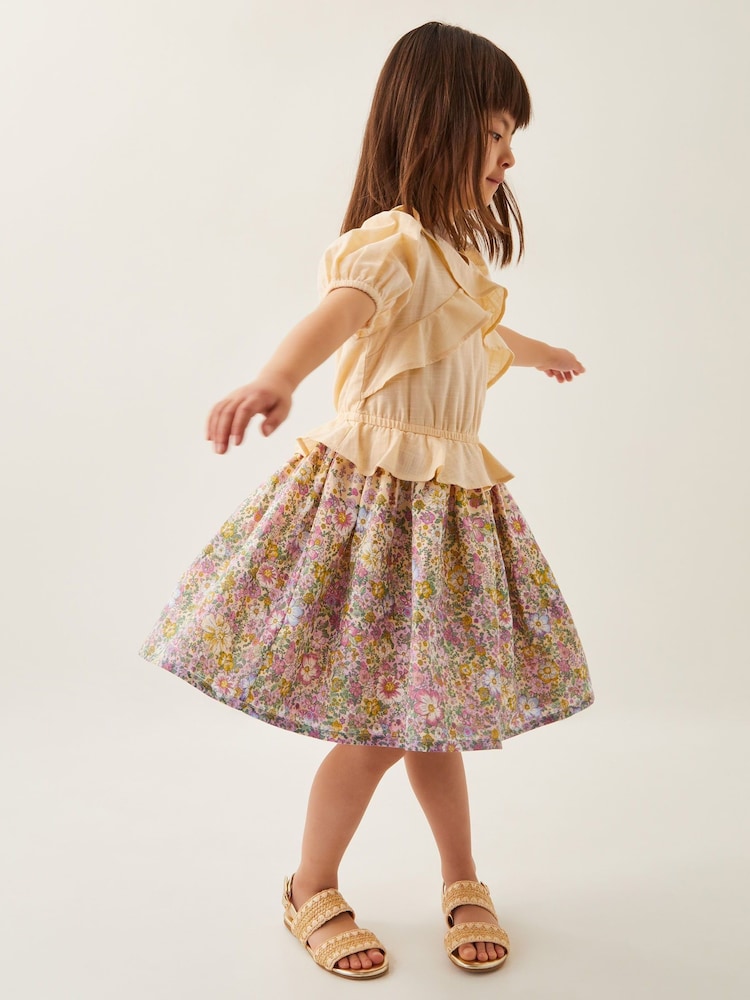 Frilly Floral Cotton Dress - Imagen 1 de 4 Frilly Floral Cotton Dress - Imagen 1 de 4