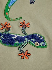 Lizard Embroidered Cotton T-Shirt - Image 3 of 3