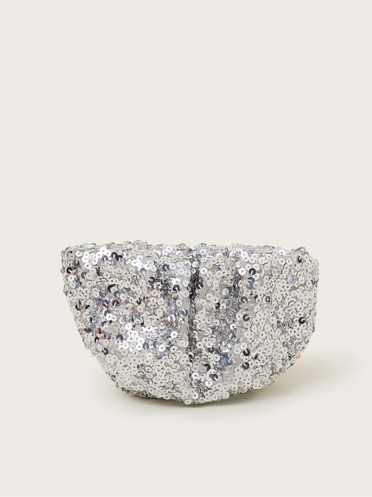 Серебряный - Monsoon Sequin Embellished Ruched Bag - Изображение 2 из 4 Серебряный - Monsoon Sequin Embellished Ruched Bag - Изображение 2 из 4