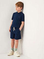 Monsoon Blue Jersey Polo Shirt and Shorts Set - Image 1 of 4