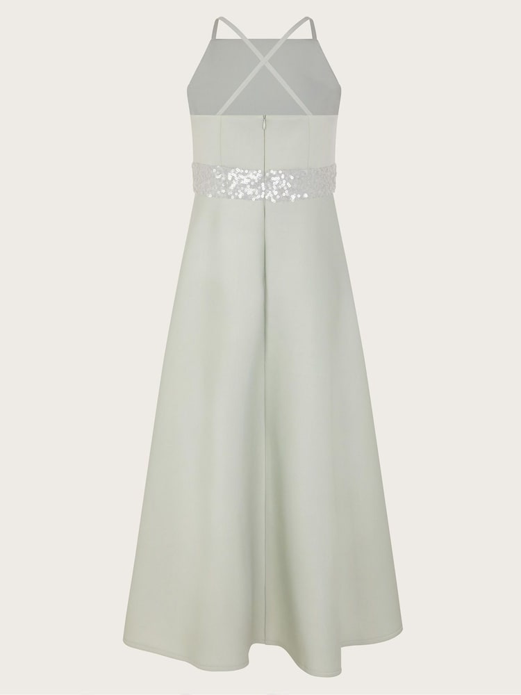 Monsoon Green Strappy Sequin High Low Prom Dress - Image 2 of 3