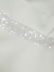 Monsoon Green Strappy Sequin High Low Prom Dress - Image 3 of 3