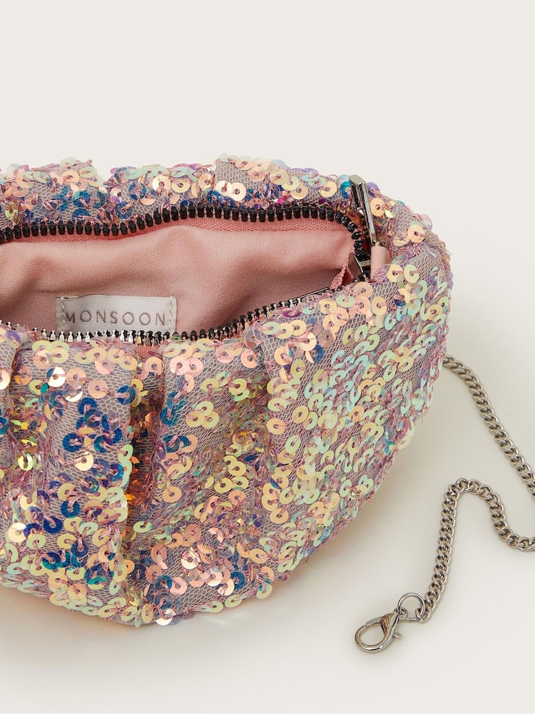 Rosa - Monsoon Sequin Embellished Ruched Bag - Imagen 1 de 1