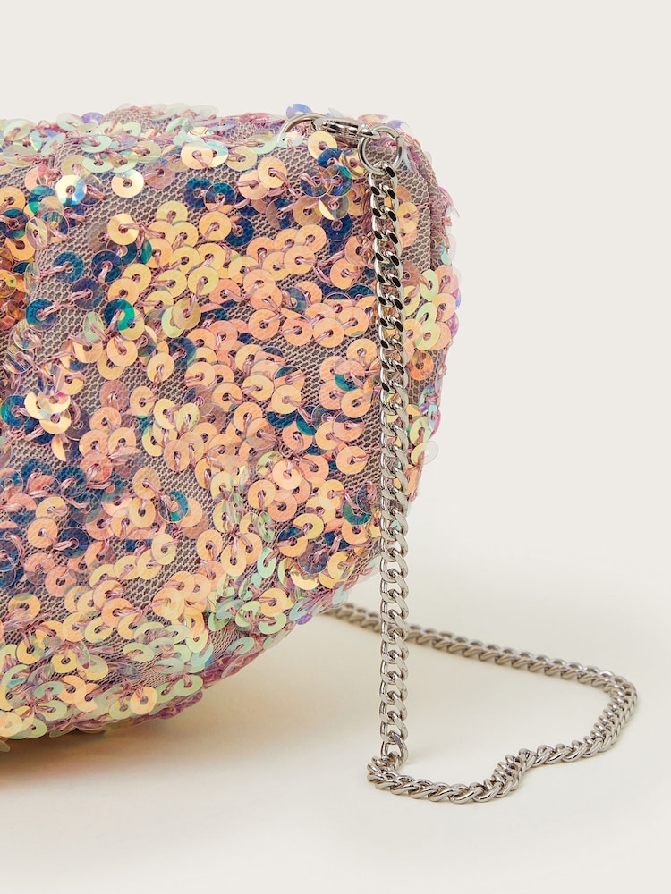 Розовый - Monsoon Sequin Embellished Ruched Bag - Изображение 4 из 4 Розовый - Monsoon Sequin Embellished Ruched Bag - Изображение 4 из 4