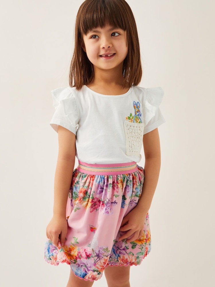 Monsoon Pink Floral Bunny Skirt - Image 1 of 4