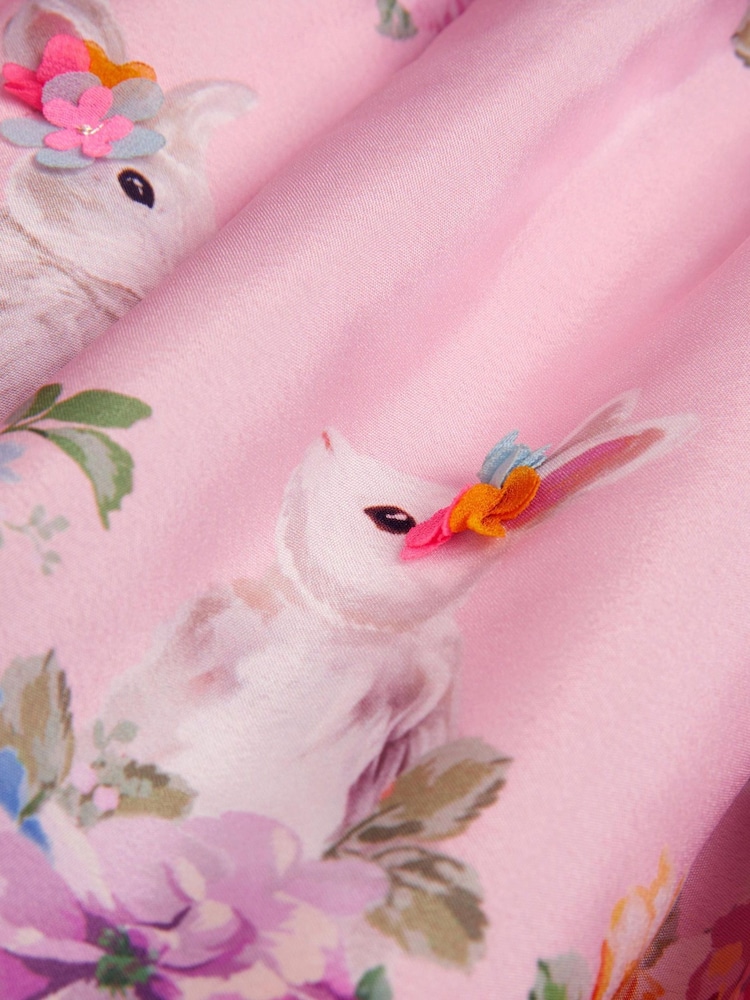Monsoon Pink Floral Bunny Skirt - Image 4 of 4