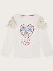 Monsoon Natural Love London Sequin Long Sleeve Top - Image 2 of 4