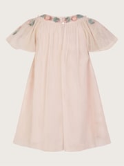 Monsoon Pink Baby Evi Embellished Tulle Swing Dress - Image 2 of 3