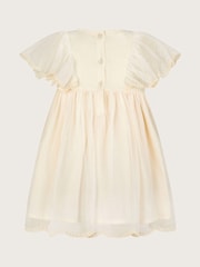 Monsoon Natural Baby Floral Embroidered Tulle Dress - Image 3 of 4