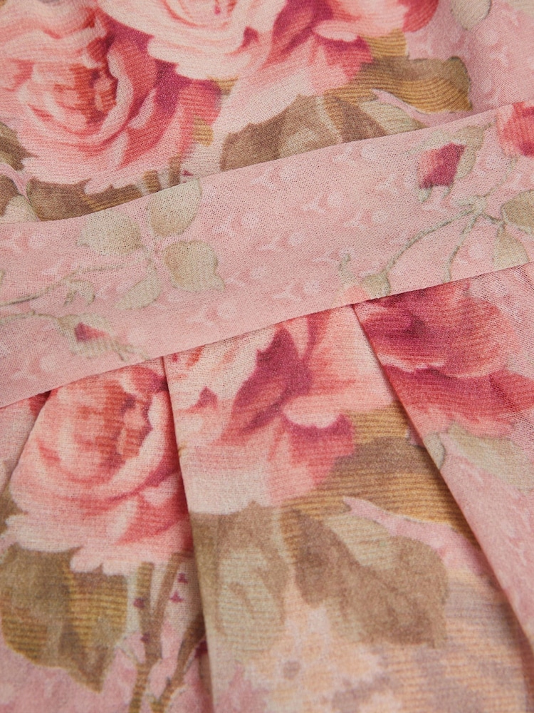 Monsoon Pink Baby Tia Floral Ruffle Jumpsuit - Image 3 of 3