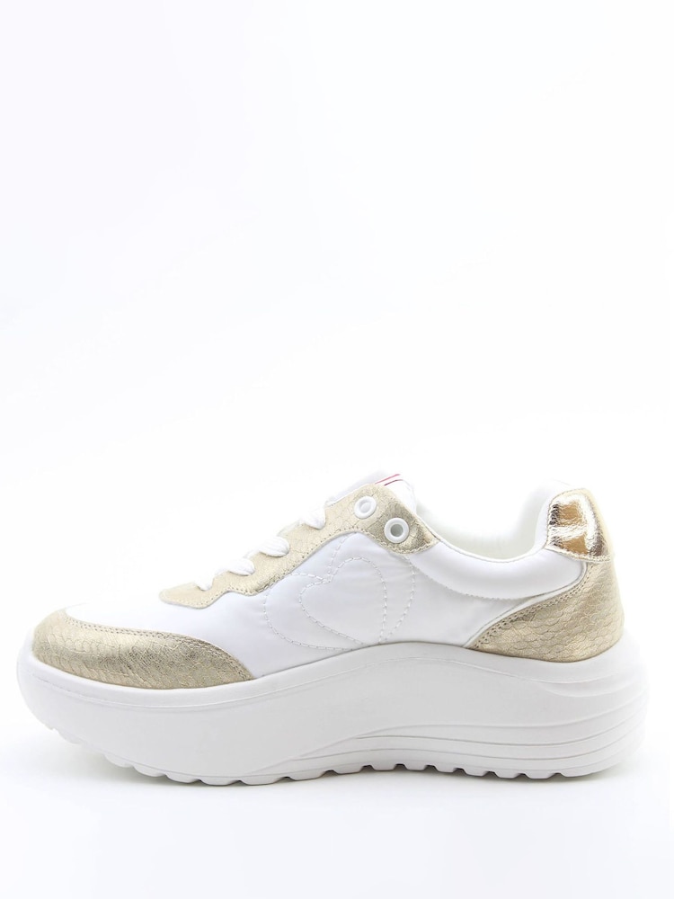 Heavenly Feet White Peace Trainers - Image 2 of 6