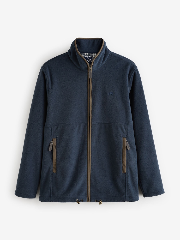 Raging Bull Blue Classic Fleece Zip Through Jacket - Image 1 of 2