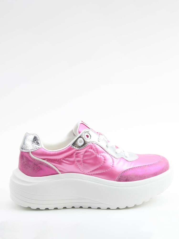 Heavenly Feet Pink Peace Trainers - Image 1 of 6