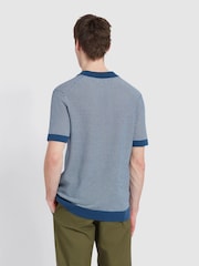 Farah Blue 100% Cotton Sandford Knit Polo Shirt - Bild 3 von 5