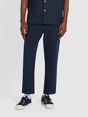 Farah Blue 100% Cotton Hawtin Seersucker Trousers - Image 1 of 5