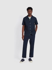 Farah Blue 100% Cotton Hawtin Seersucker Trousers - Image 2 of 5