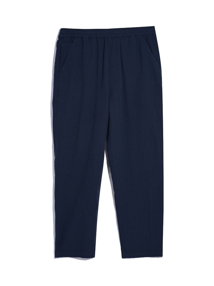 Farah Blue 100% Cotton Hawtin Seersucker Trousers - Image 5 of 5