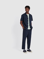 Farah Blue 100% Cotton Ossie Short Sleeve Shirt - Image 2 of 5