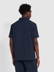 Farah Blue 100% Cotton Ossie Short Sleeve Shirt - Image 3 of 5
