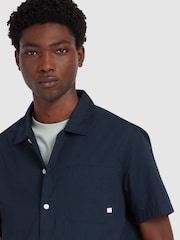 Farah Blue 100% Cotton Ossie Short Sleeve Shirt - Image 4 of 5