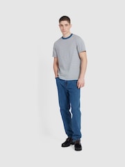 Farah Blue 100% Cotton Danny Striped Short Sleeve T-Shirt - Image 2 of 5