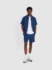 Farah Blue 100% Cotton Judson Short Sleeve Shirt - Image 2 of 5