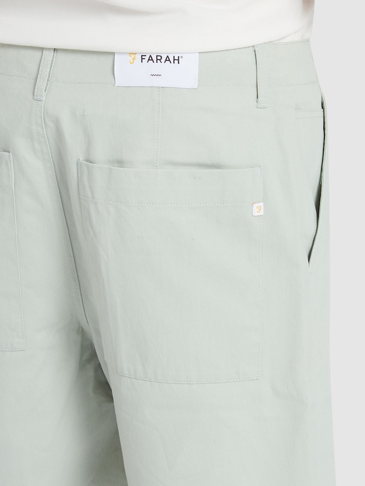 Farah Green 100% Cotton Sepel Twill Shorts - Image 4 of 5