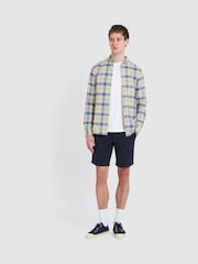 Farah Brewer Check Long Sleeve Brown 100% Cotton Shirt in Hazelnut - Image 2 of 5