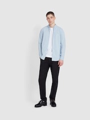 Farah Steen Long Sleeve 100% Cotton Shirt in Hazelnut Marl - Image 2 of 5