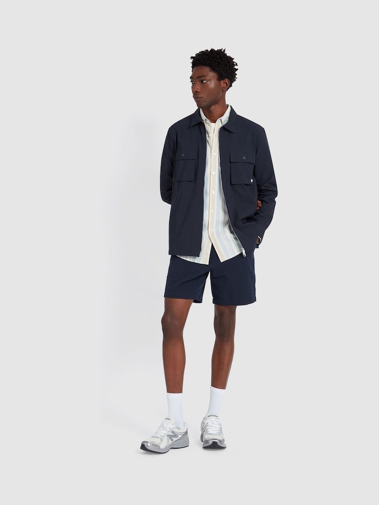Farah Blue 100% Cotton Redwald Seersucker Shorts - Изображение 2 из 5