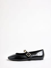 Lipsy Patent Charm Strap Detail Mary Jane Ballerinas Shoes - صورة 5 من 5