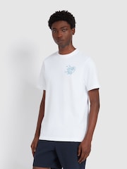 Farah Limscott 100% Cotton Graphic Short Sleeve White T-Shirt - Image 1 of 7