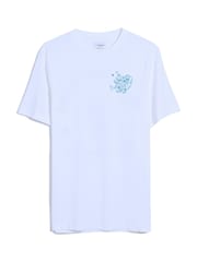Farah Limscott 100% Cotton Graphic Short Sleeve White T-Shirt - Image 6 of 7