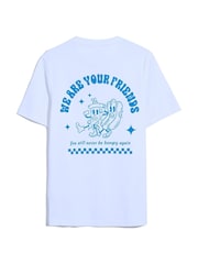 Farah Limscott 100% Cotton Graphic Short Sleeve White T-Shirt - Image 7 of 7