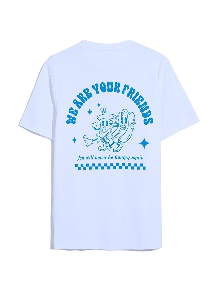 Farah Limscott 100% Cotton Graphic Short Sleeve White T-Shirt - Image 7 of 7