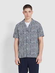 Farah Blue Landon Short Sleeve Print Shirt - Image 1 of 5