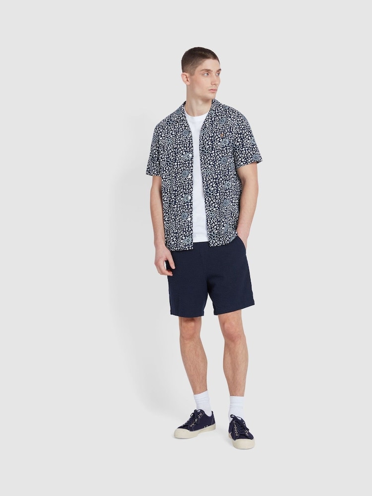 Farah Blue Landon Short Sleeve Print Shirt - Image 2 of 5