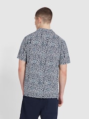 Farah Blue Landon Short Sleeve Print Shirt - Image 3 of 5