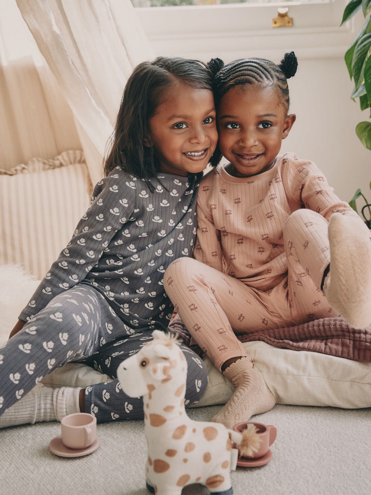 Ditsy Floral Print Snuggle Pyjamas 2 Pack (9mths-12yrs) - Image 2 of 10