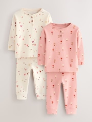 Ditsy Floral Print Snuggle Pyjamas 2 Pack (9mths-12yrs) - Image 5 of 10