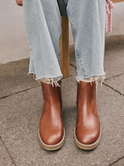 rumenorjava; poltna rjava Usnje - Forever Comfort® Faux Fur Lined Buckle Trim Ankle Boots - Slika 2 iz 11