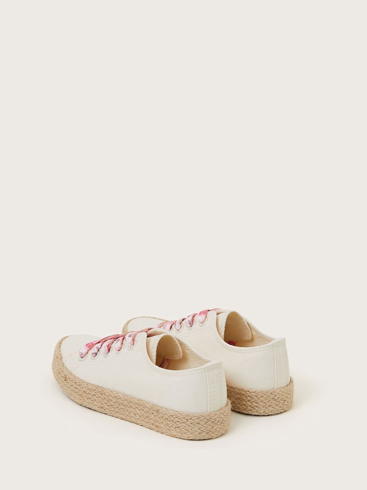 Monsoon Natural Canvas Espadrille Trainers - Image 2 of 3