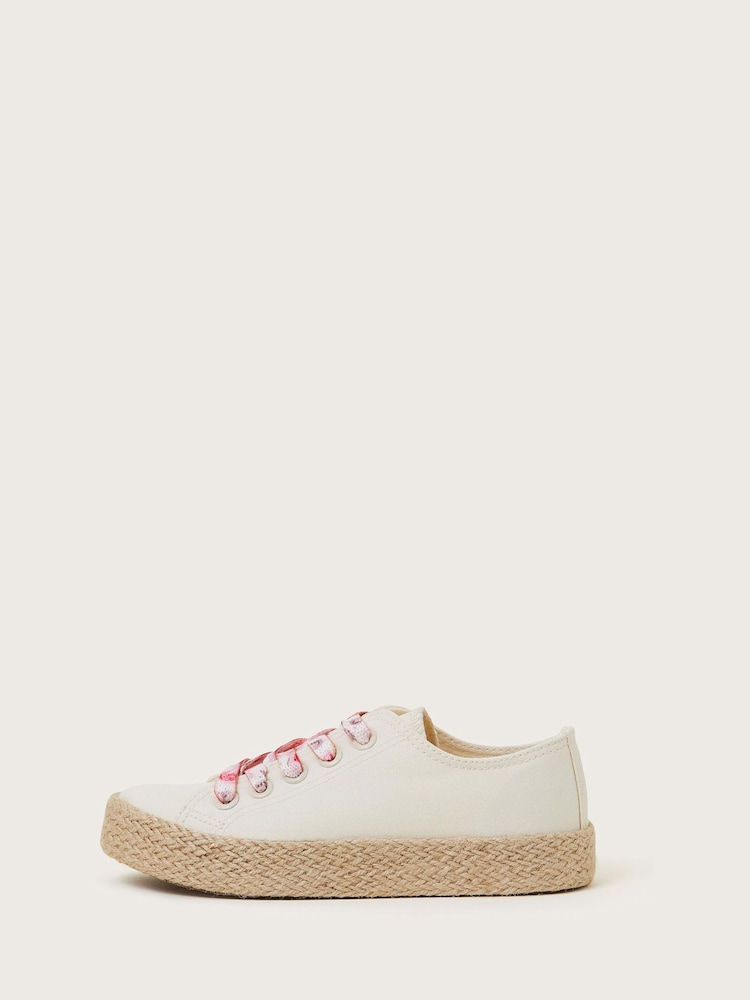 Monsoon Natural Canvas Espadrille Trainers - Image 3 of 3