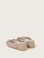 Monsoon Gold Baby Glitter Bow Walkers Shoes - Image 3 of 3