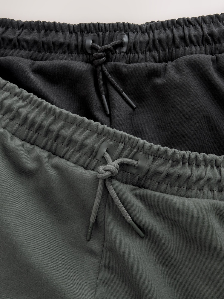 Black/Slate Grey Athleisure Cuffed Joggers 2 Pack - Image 6 of 6